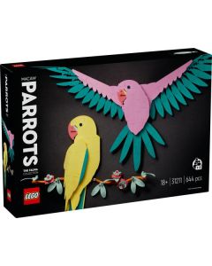 Kleurrijke papegaaien Lego