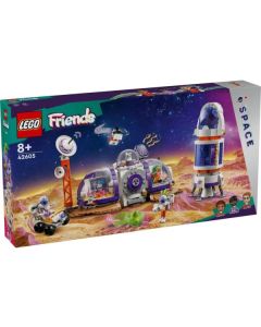 Ruimtebasis op Mars en raket Lego