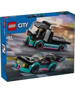 Raceauto en transporttruck Lego