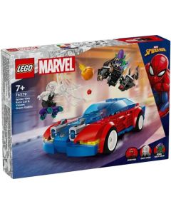 Spider-Man racewagen en Venom Green Goblin Lego