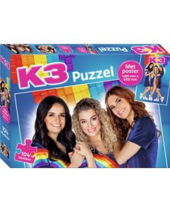 K3 puzzel - regenboog: 104 stukjes